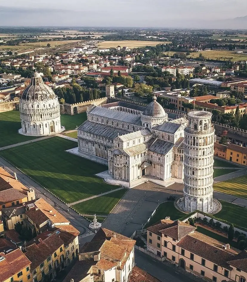 Pisa on a cycling tour in Tuscany Italy