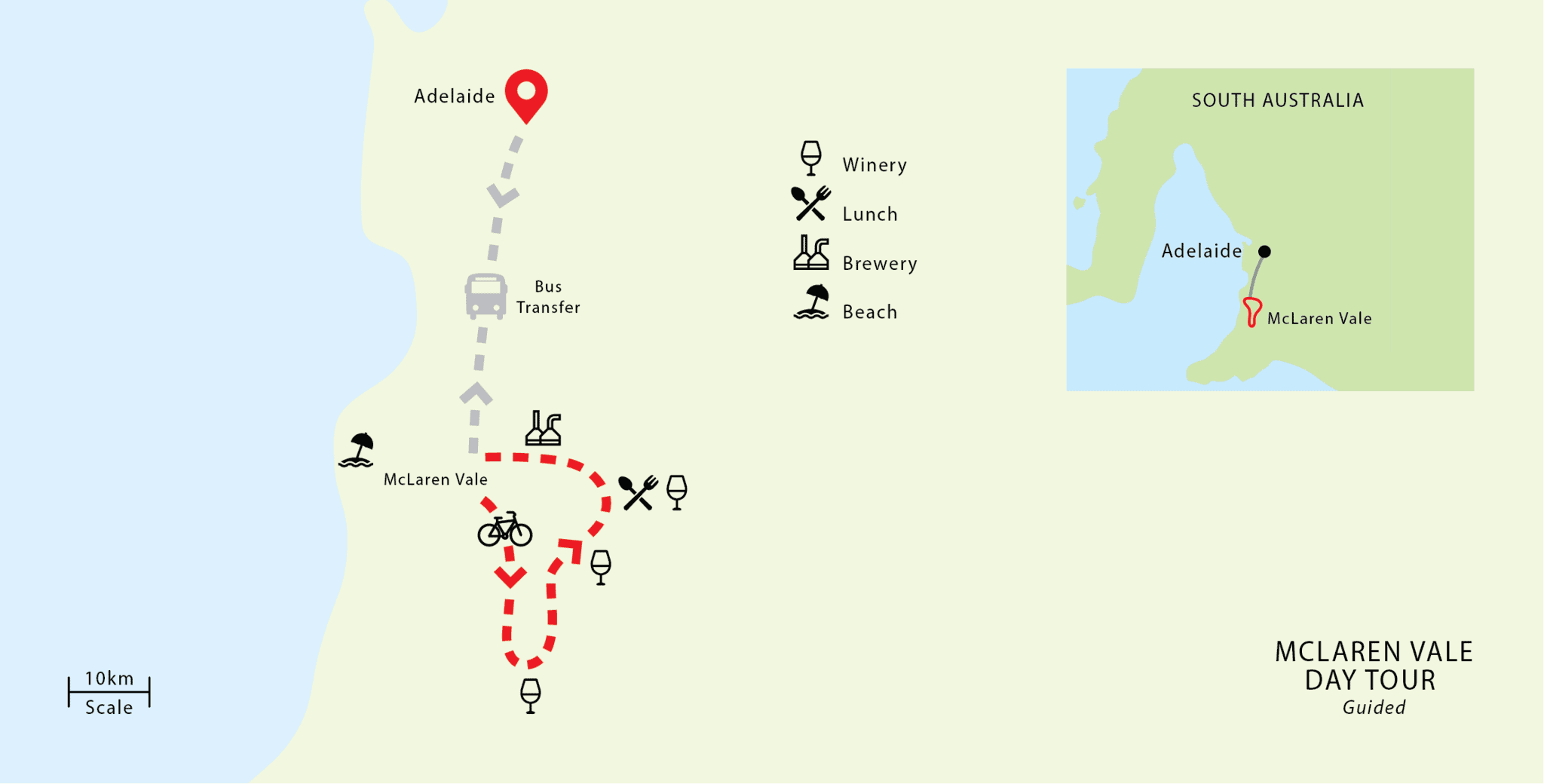 Cycling tour in McLaren Vale on the Shiraz Trail Cycling tour in McLaren Vale on the Shiraz Trail
