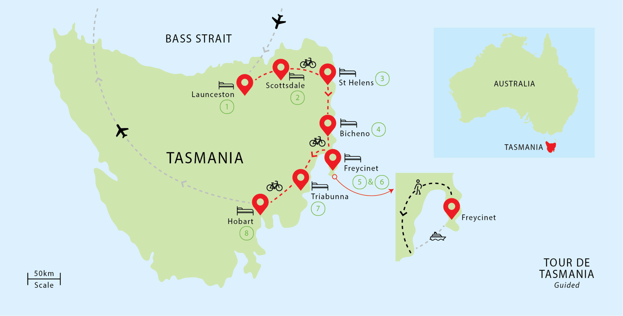 Cycling tour of Tasmania