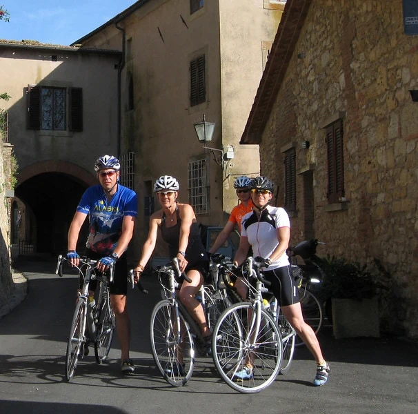 On a cycling tour in Tuscany Italy