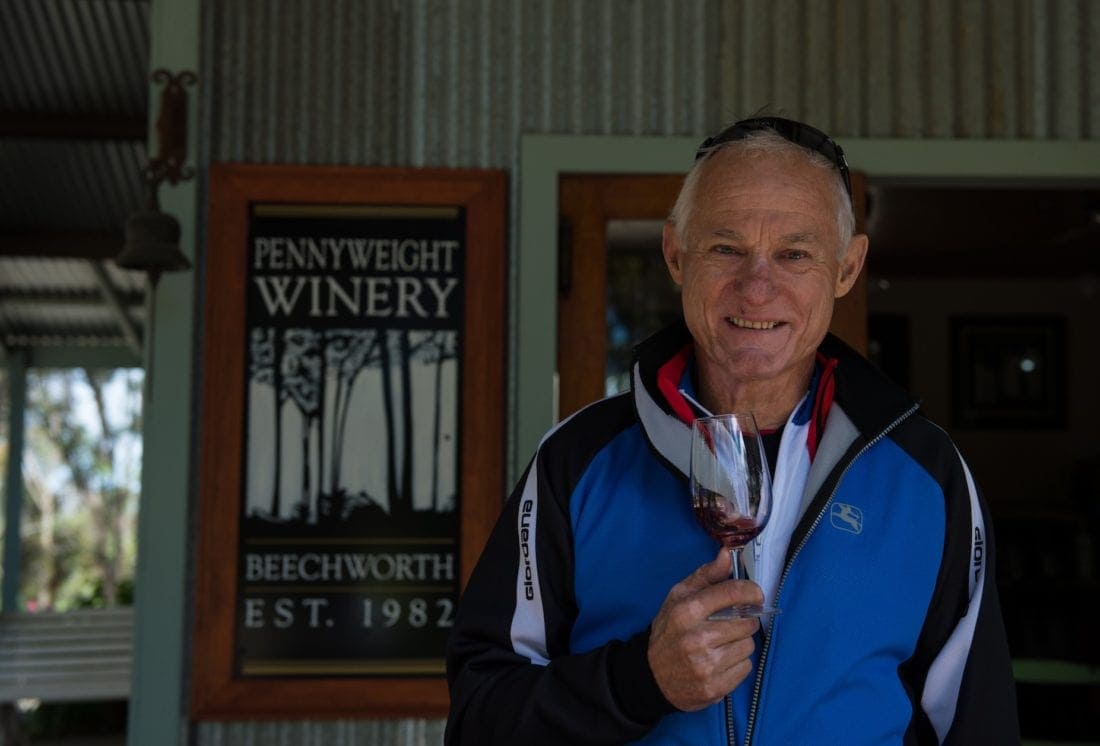 wine tasting on murray to mountains rail trail tour