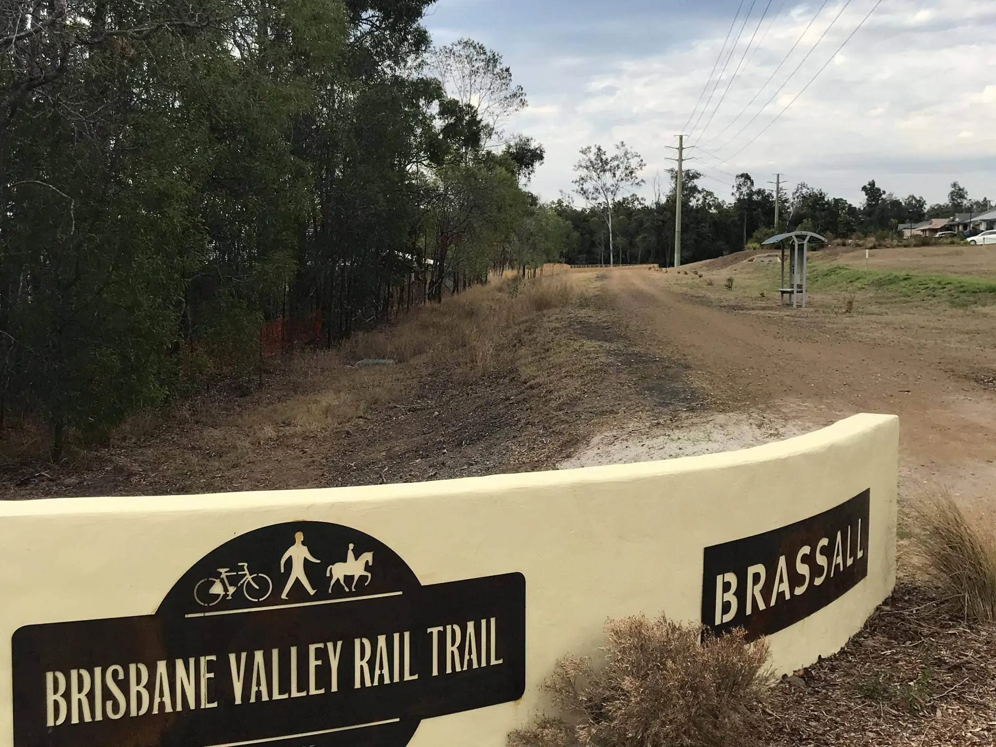 Start of the Brisbane Valley Rail Trail near Ipswitch