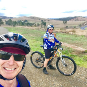 Enjoying views on Brisbane Valley Rail Trail cycling tour