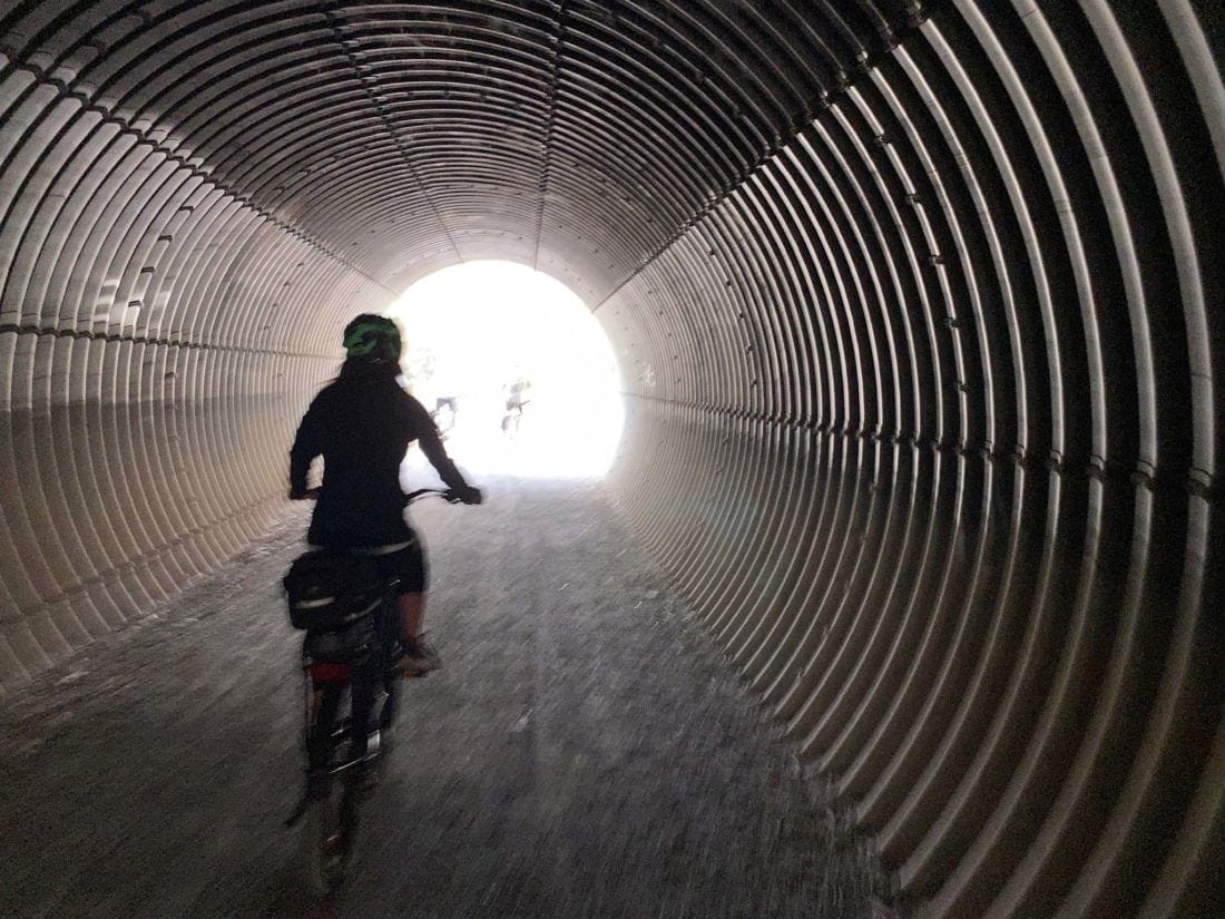 Riding the Lilydale to Warburton Rail Trail