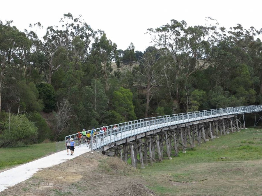 Tour De Vines Victoria Australia Great Southern Rail Trail Great Southern Rail Tail Koonwarra Bridges Tour De Vines Victoria Australia Great Southern Rail Trail Great Southern Rail Tail Koonwarra Bridges