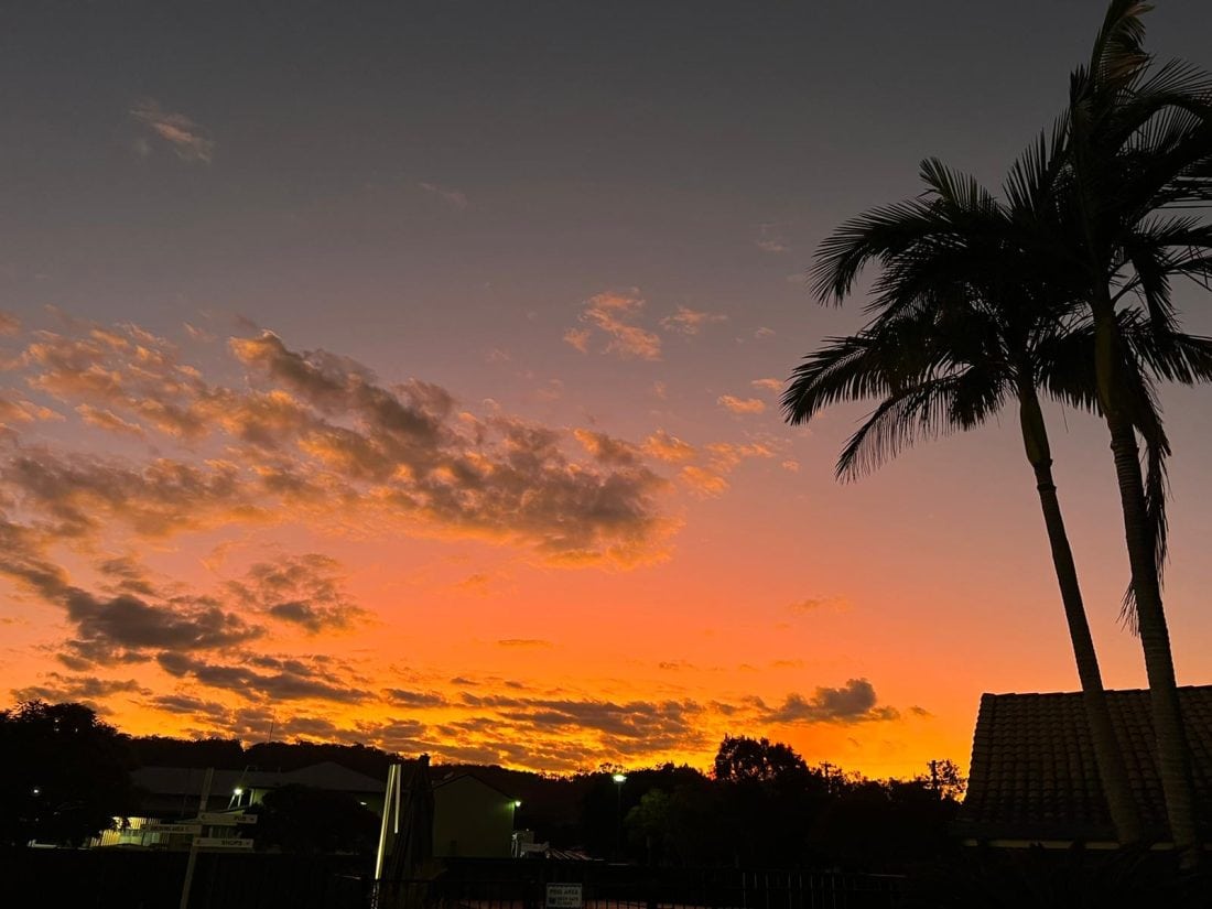 Sunset on a Cycling tour in Queensland
