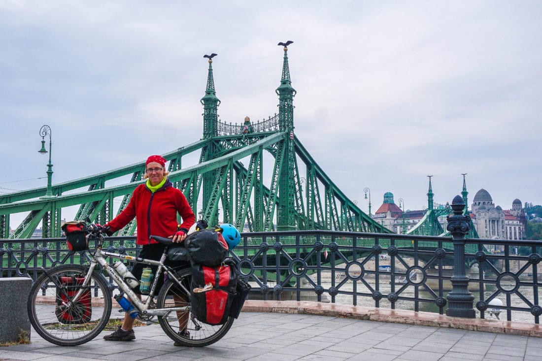 arriving in budapest on a cycling tour on the danube