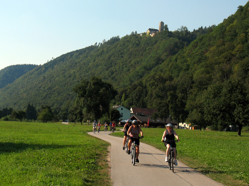 cycling past castles on a danube river cycling tour