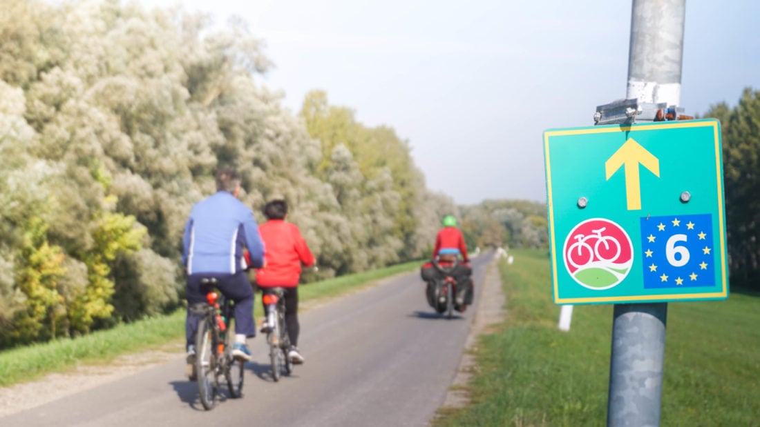 eurovelo 6 on cycling tour on the danube europe