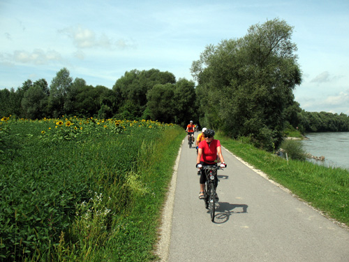 on a cycling tour along the danube river