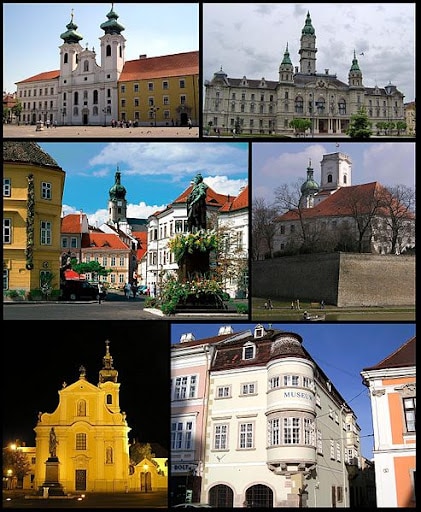 gyor montage on danube cycling tour