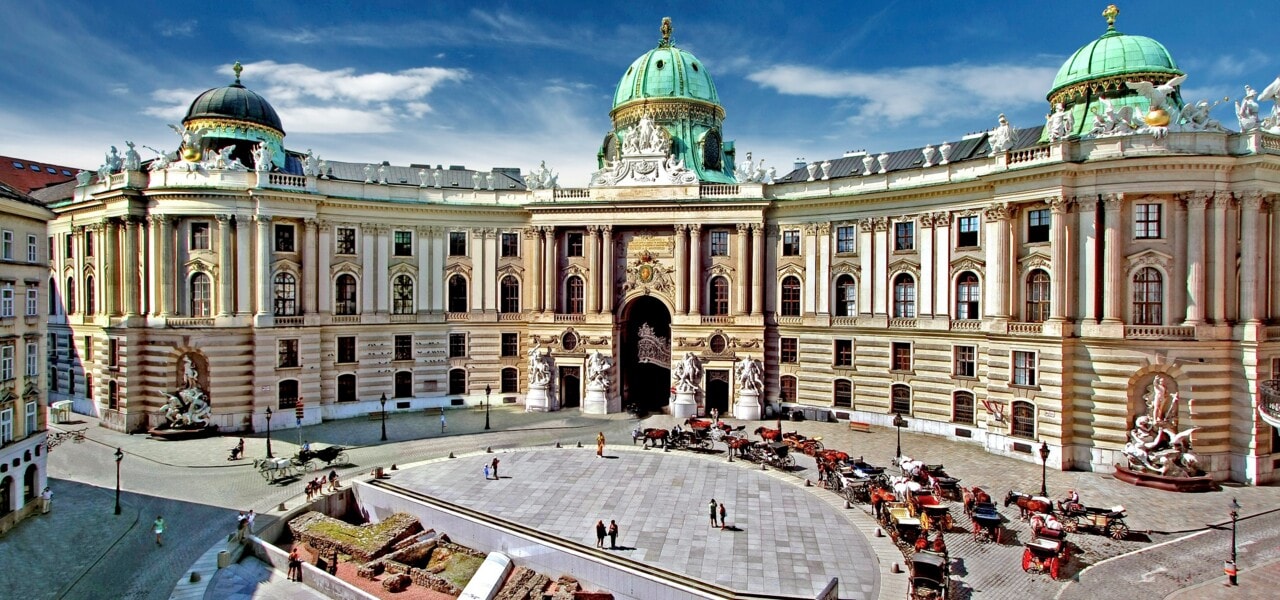 vienna imperial palace start of danube cycling tour