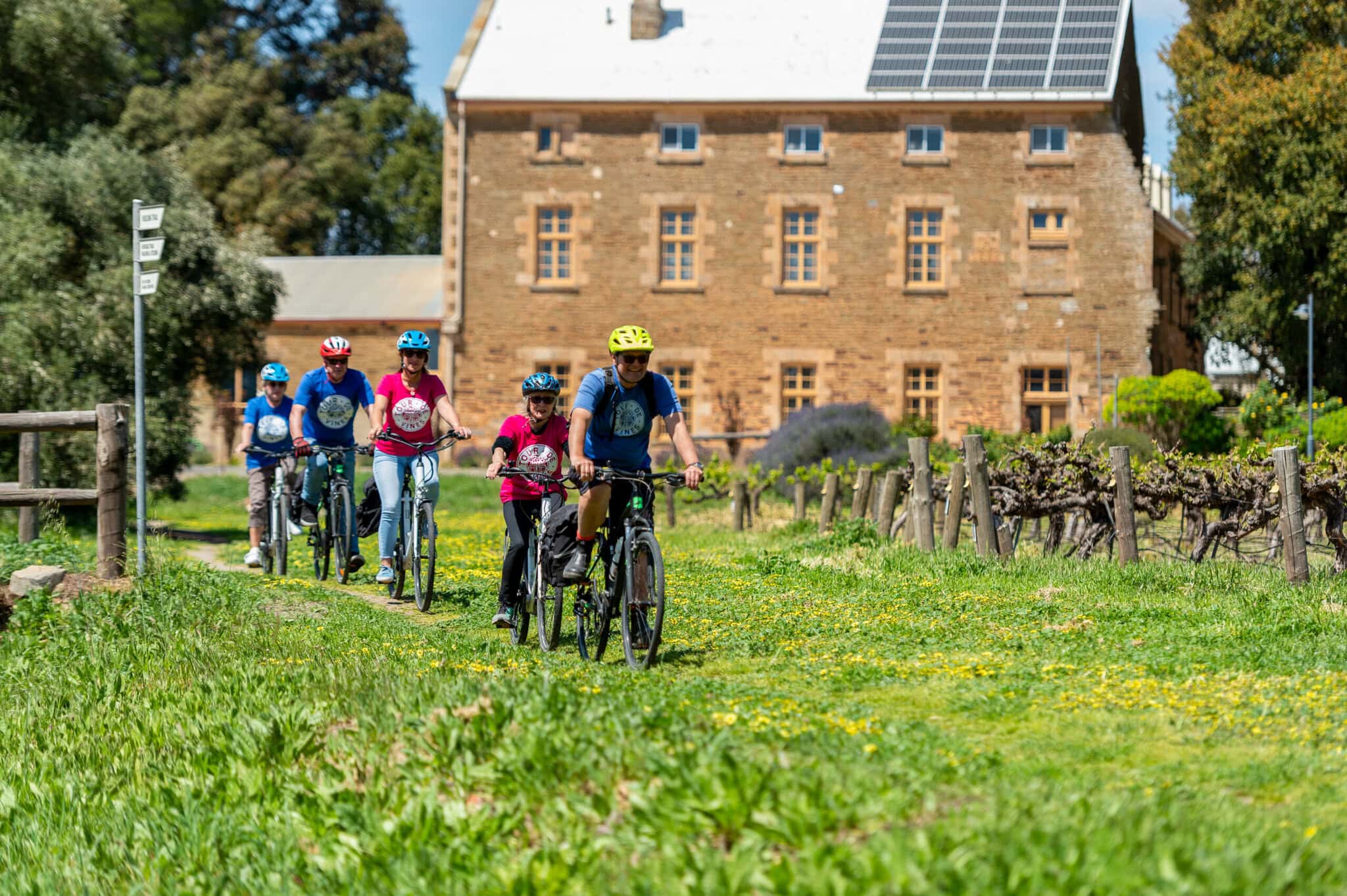 Cycling the Riesling Trail in the Clare Valley South Australia. Cycling the Riesling Trail in the Clare Valley South Australia.