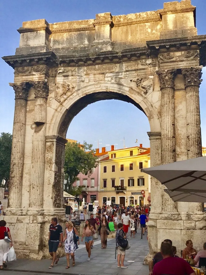 Old Pula on an ebike cycling tour in Croatia