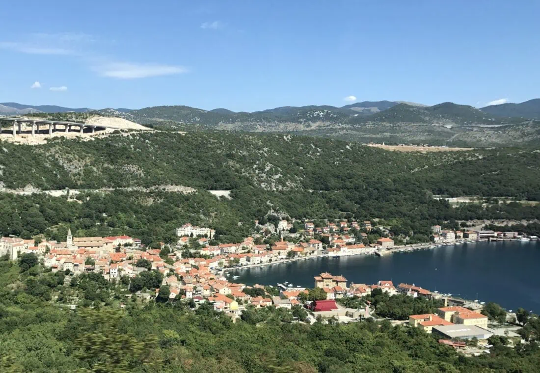 Harbour views on ebike cycling tour in Croatia