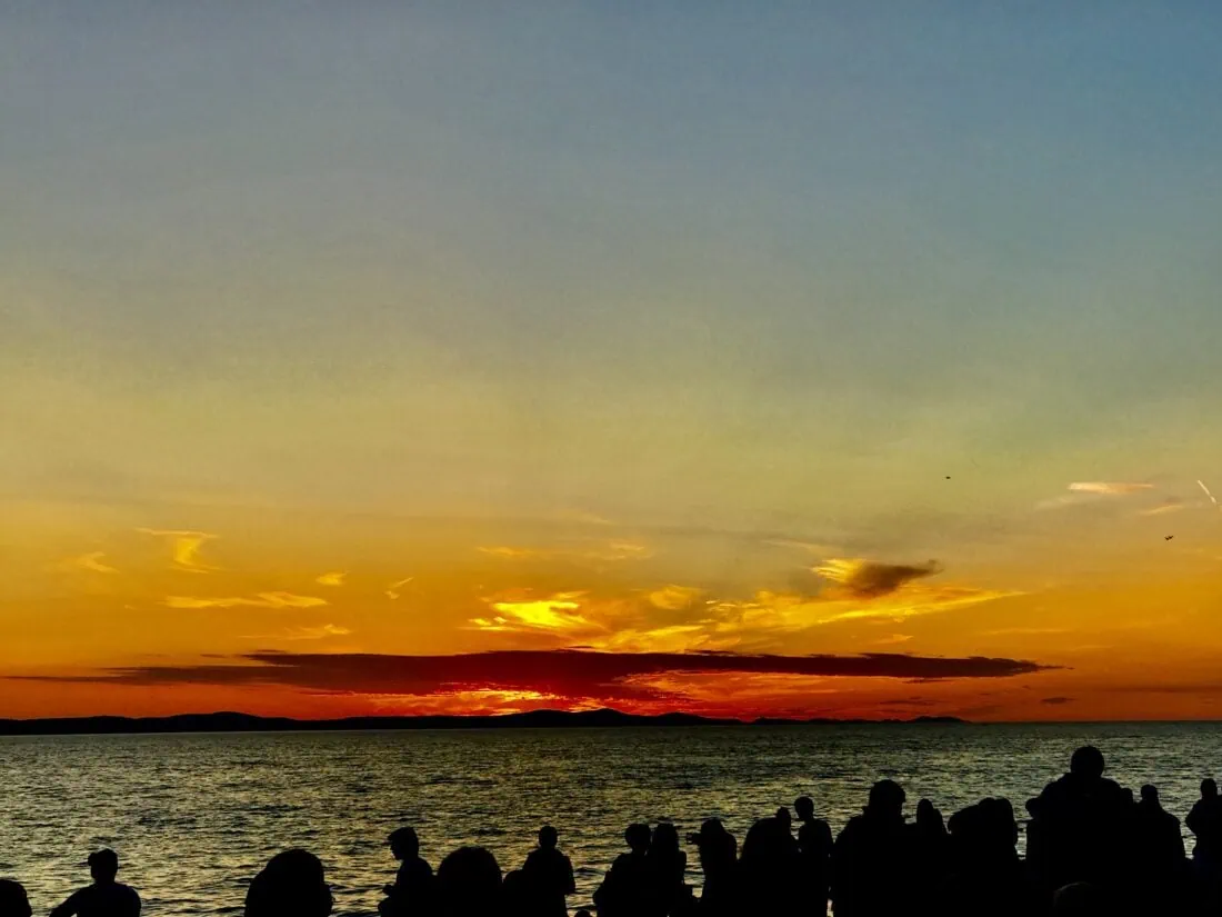 Zadar sunset on Istria ebike cycling tour