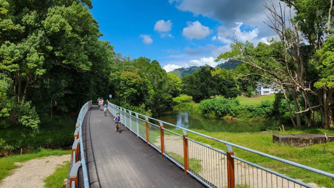 mills creek on the northern rivers rail trail