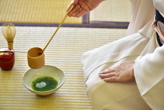 Tea ceremony on a cycling tour in Japan