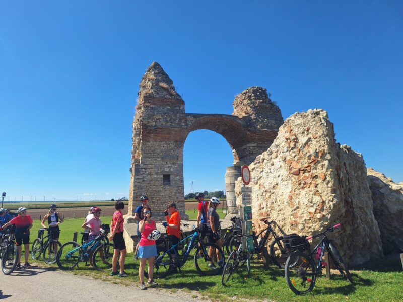 historic monument on danube river cycling tour