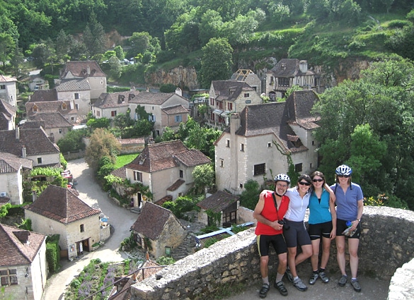 Group cycling tour in France